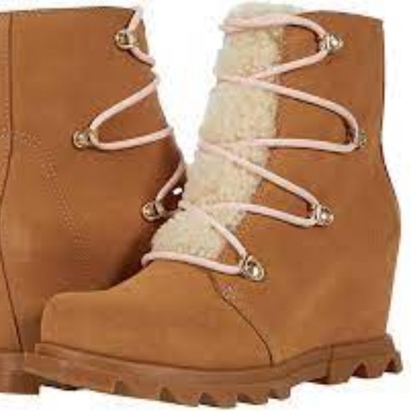 Sorel Shoes - Sorel Joan of Arctic™ $250 Wedge III Lace Cozy Tawny Buff/Gum 2 Sz 11 NWT